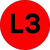 Наклейка "L3" d=20мм PROxima | код  an-2-15-2 | EKF